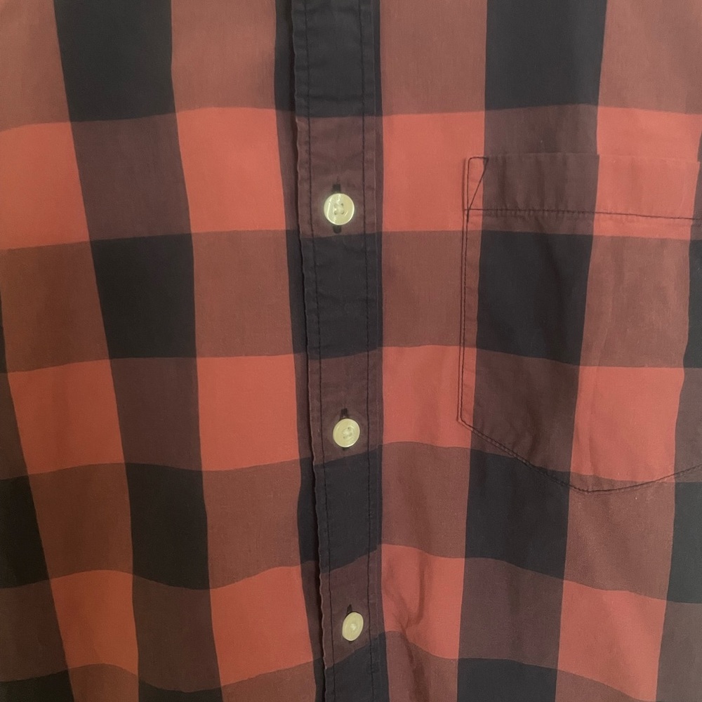 J Crew Factory buffalo plaid slim fit casual button down shirt - Picture 2 of 3